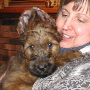 Joann and Fergie the Briard